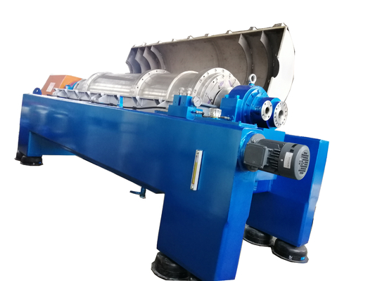 Máquina de centrífuga de decantador vertical de aço inoxidável de alta velocidade controlada por PLC com potência de motor