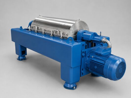 Bacia contínua centrifugador de 3 fases com estrutura horizontal para o óleo de peixes