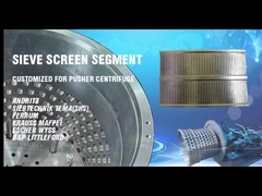 Segmento de tela de peneira da máquina centrífuga de empurrador de sal